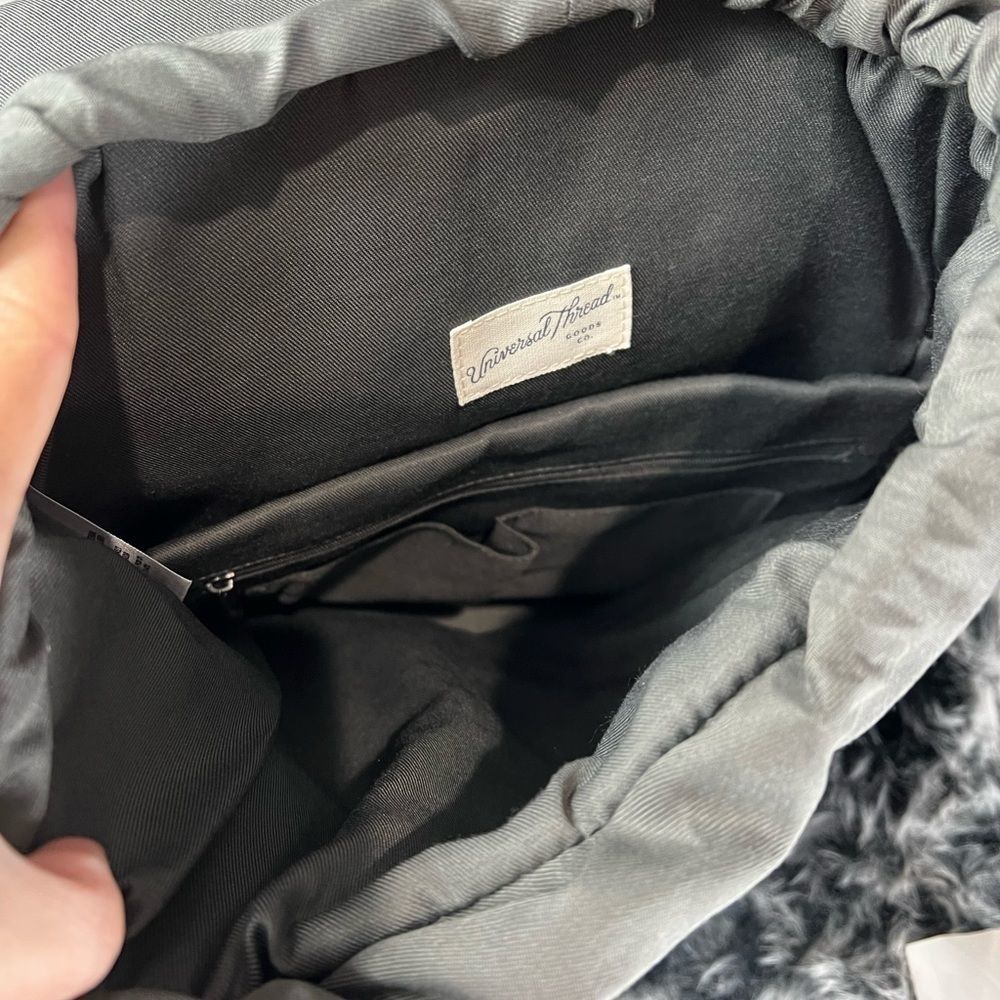 Soft Flap Backpack - Universal Thread Suede, Gray. - image 3